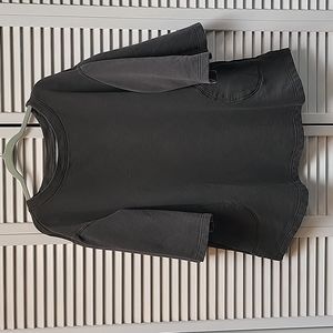 Free People Beach Chloe Pullover oversized Sweatshirt Cover-up.  SZ XS black